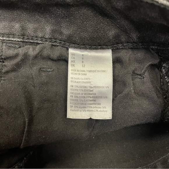 American Eagle Hi-Rise Shortie Size 8 US Black Jean Shorts Super Super Stretch X - Picture 14 of 14